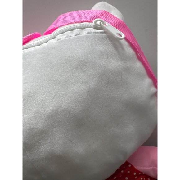 Hello Kitty Plush Backpack With Pink Straps & Red Polka Dot Overalls For Kids - Picture 4 of 10